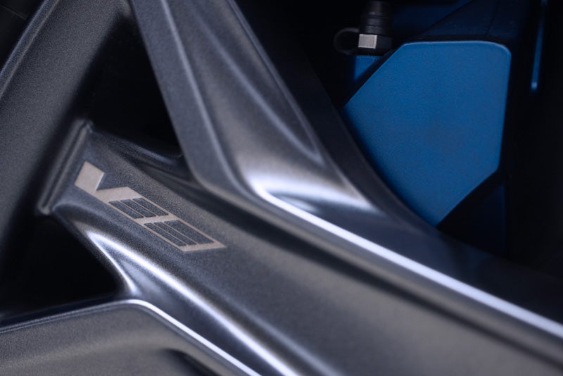 Close-up of the 2026 OPTIQ-V Brembo Performance Front Brakes | Watsonville Cadillac in Watsonville CA